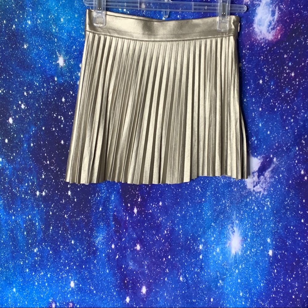 Tezenis- Pleated Metallic Miniskirt